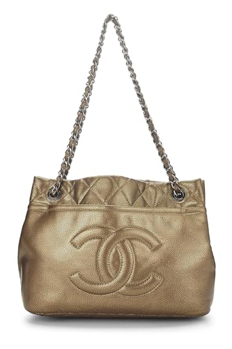 Chanel,  Gold Caviar Timeless 'CC' Soft Shopper Medium, Gold