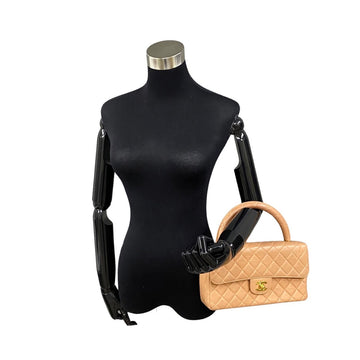 Chanel CC Matelasse Top Handle Bag Leather Handbag in Good condition