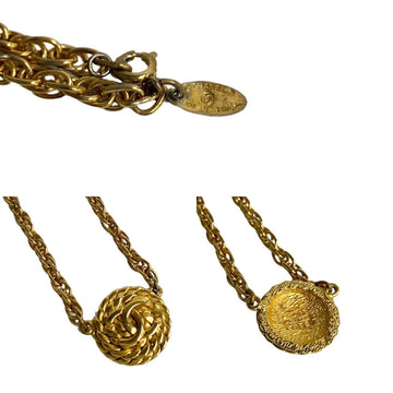 CHANEL Necklace Gold Plated gold