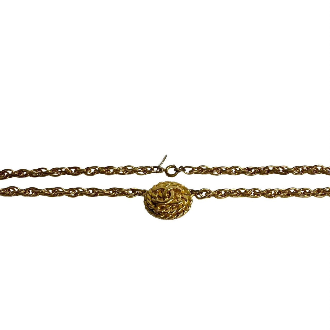 CHANEL Necklace Gold Plated gold
