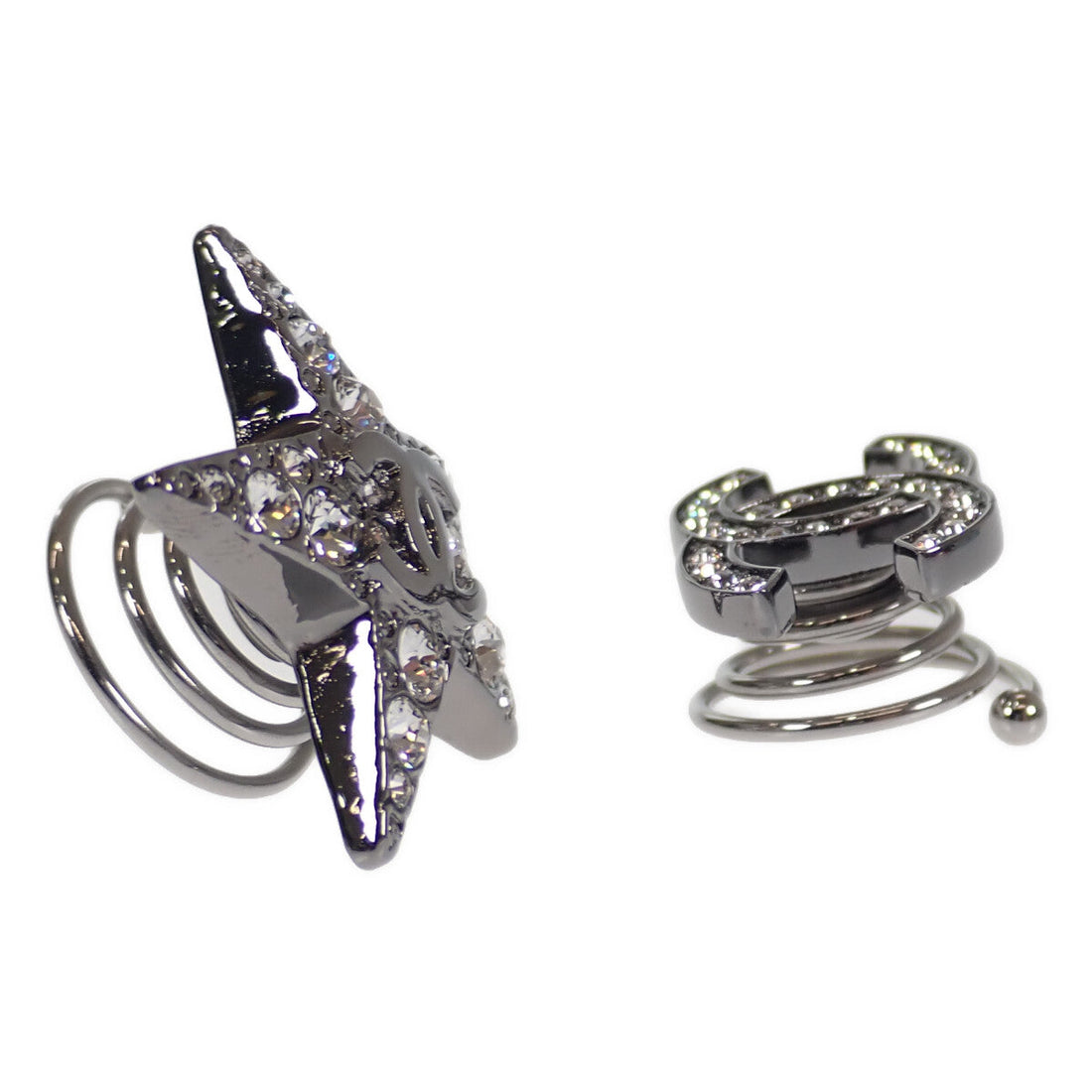 Chanel CC & Star Rhinestone Hair Accessories  Metal Hair Accessory in Excellent condition