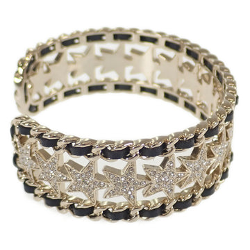 Chanel CC Rhinestone Star Bangle Metal Bangle in Excellent condition