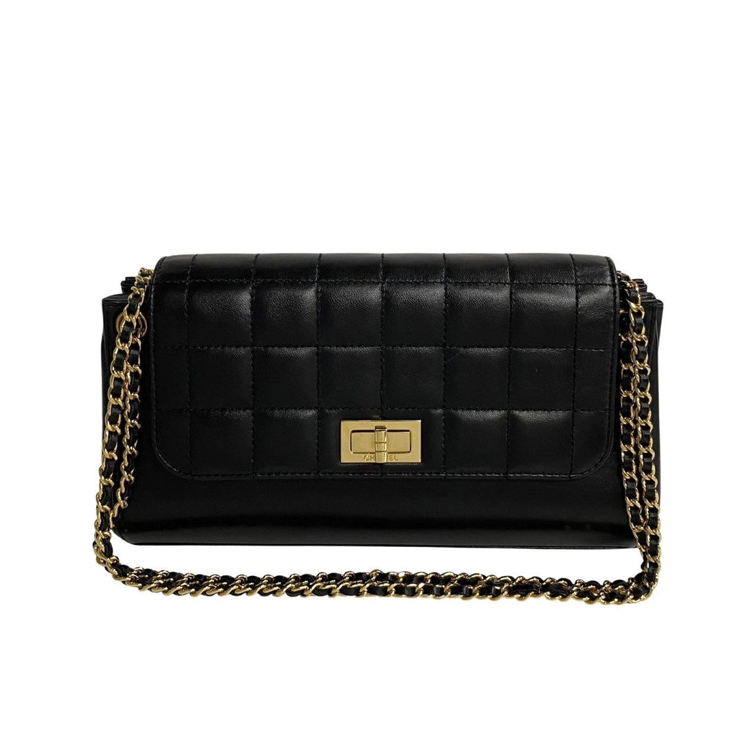 Chanel  Chocolate Bar Mademoiselle Accordion Bag  Leather Handbag in Good condition