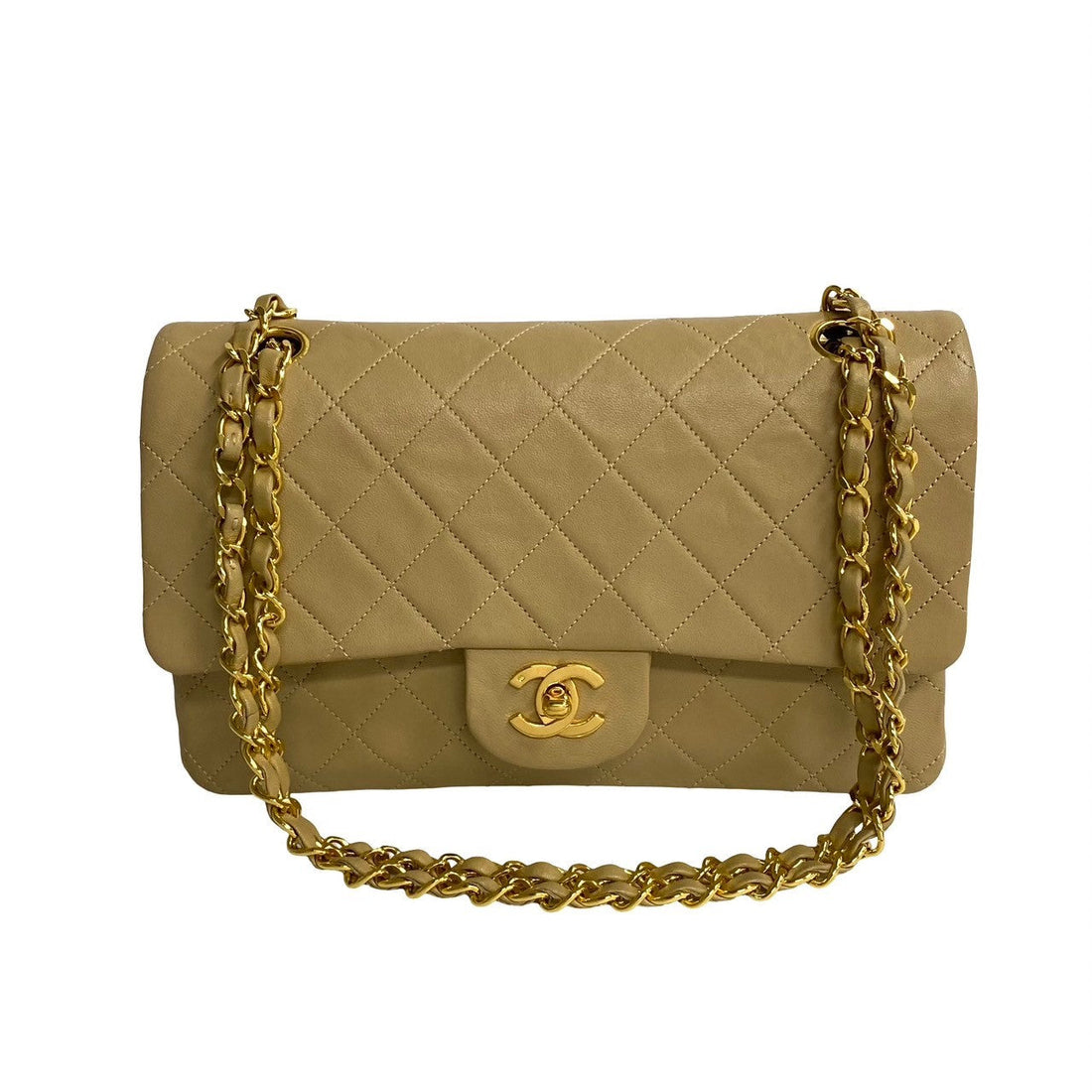 Chanel Medium Classic Double Flap Bag  Leather Handbag in Good condition