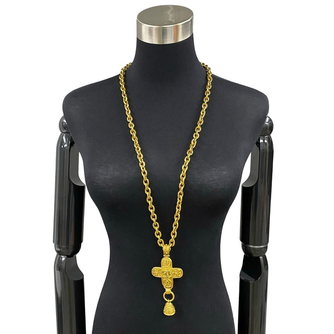 CHANEL Necklace Gold Plated gold