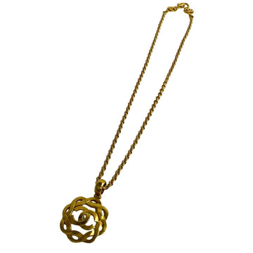 CHANEL Necklace Gold Plated gold