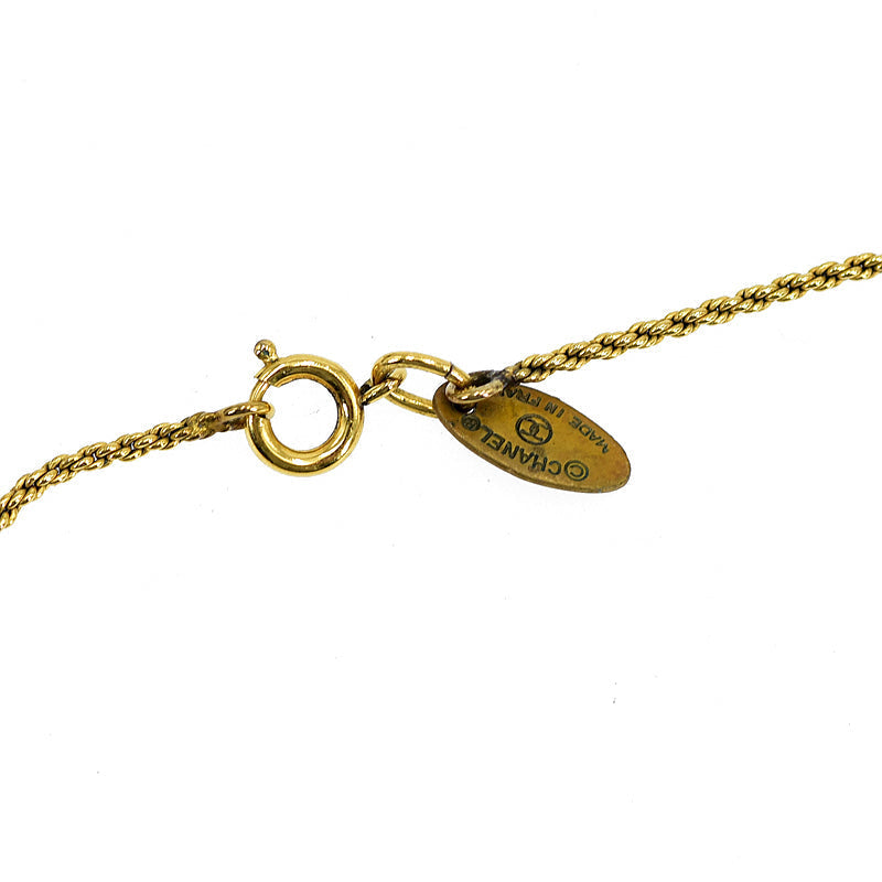 Chanel Faux Pear Pendant Necklace Metal Necklace R00787 in Good condition