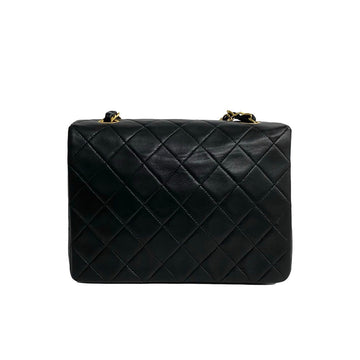 CHANEL Shoulder Bag lambskin black Matrasse