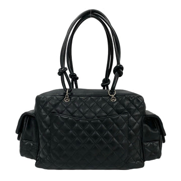 CHANEL Handbag leather black Cambon line