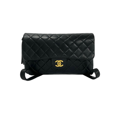 CHANEL Backpack lambskin black Matrasse