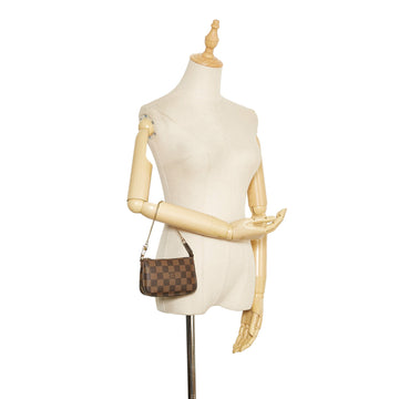LOUIS VUITTON Damier Ebene Mini Pochette Accessoires Brown