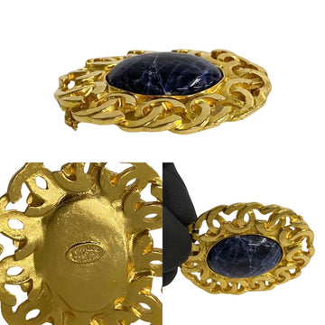 CHANEL Brooch Gold Plated gold