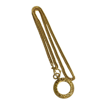 CHANEL Necklace Gold Plated gold