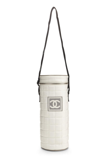 Chanel,  White Nylon Sportline Bottle Holder, White