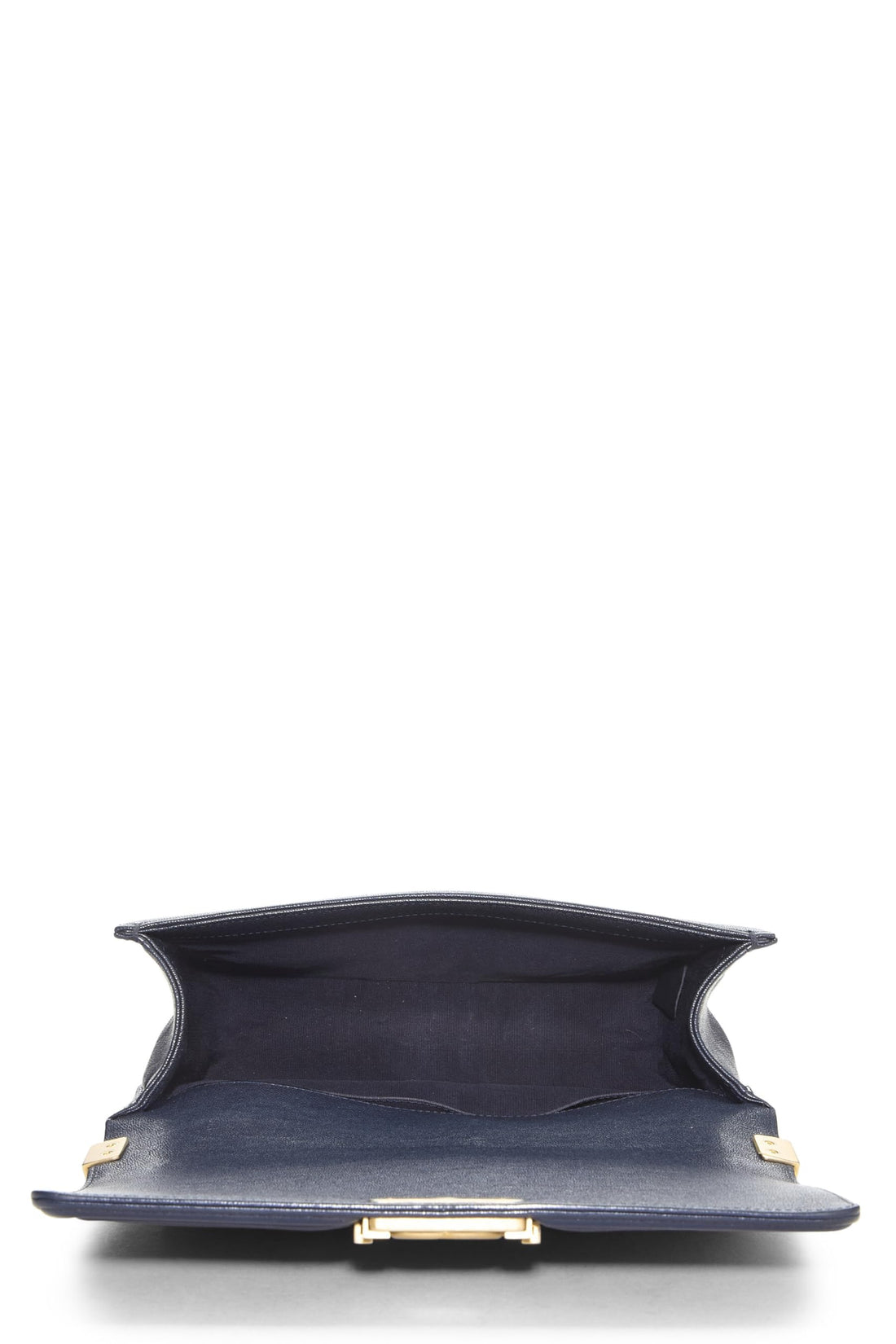 Chanel,  Navy Quilted Caviar Boy Bag Medium, Navy