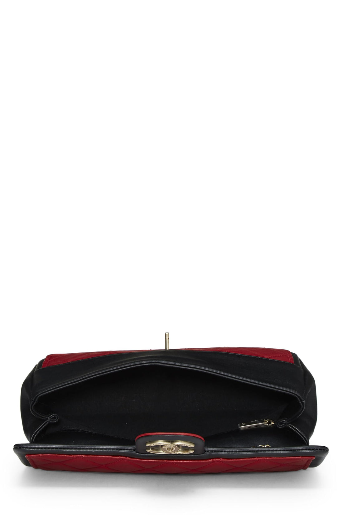 Chanel,  Red & Black Quilted Lambskin Graphic Flap Medium, Multi