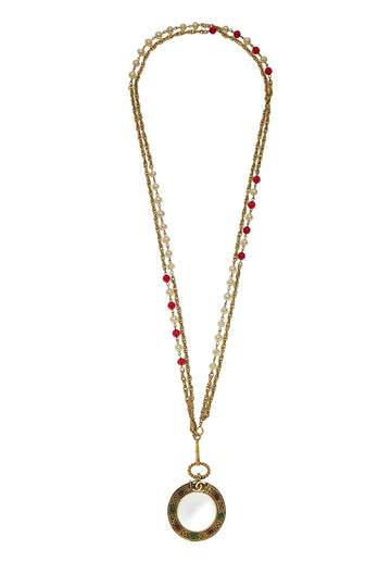 Chanel,  Gold & Multicolor Gripoix Loupe Necklace, Multi