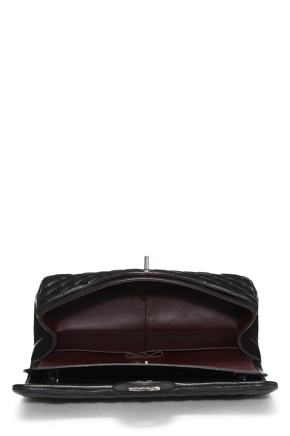 Chanel,  Black Quilted Lambskin New Classic Double Flap Jumbo, Black