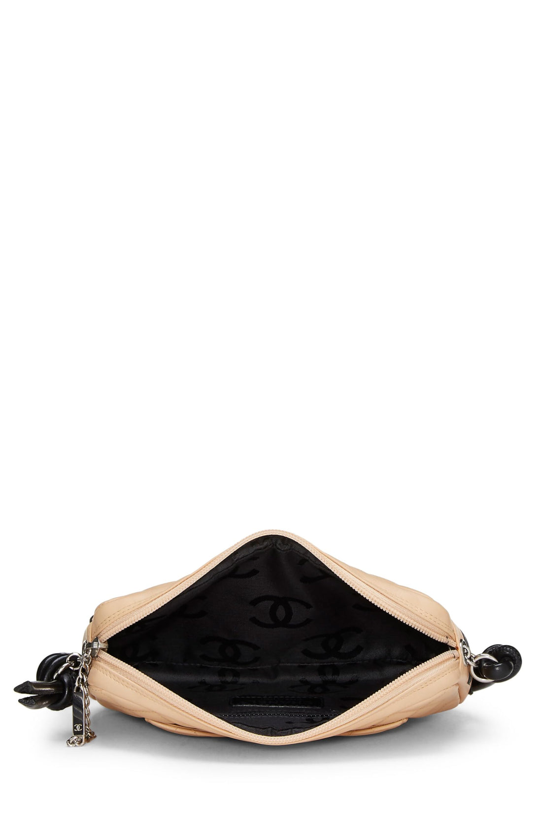Chanel,  Beige Quilted Calfskin Cambon Pochette, Beige