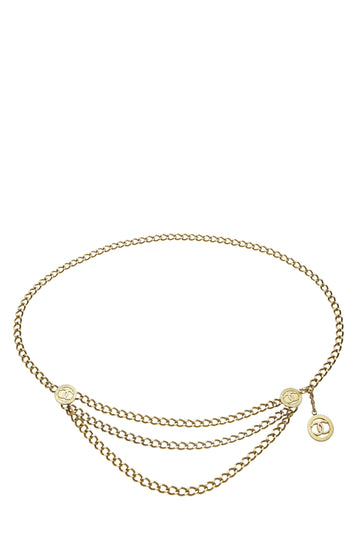 Chanel,  Gold Sunburst 'CC' Chain Belt 3, Gold