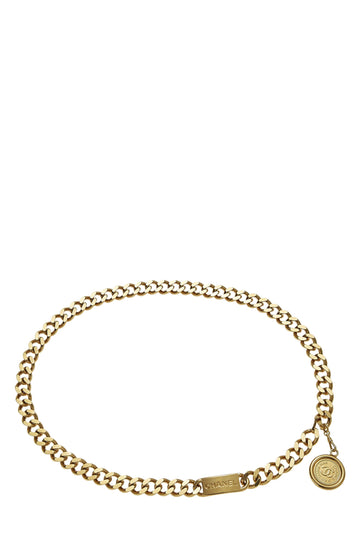 Chanel,  Gold 'CC' Medallion Chain Belt, Gold