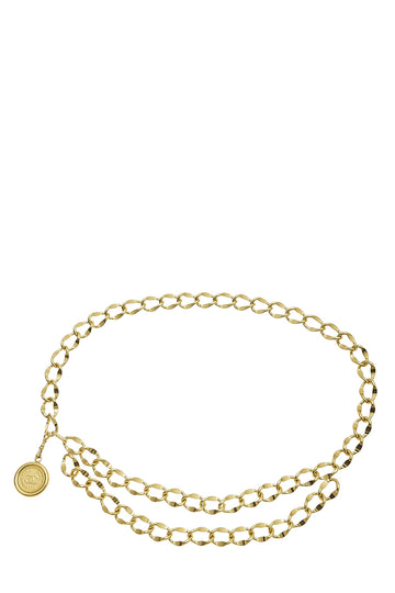 Chanel,  Gold 'CC' Medallion Chain Belt 2, Gold