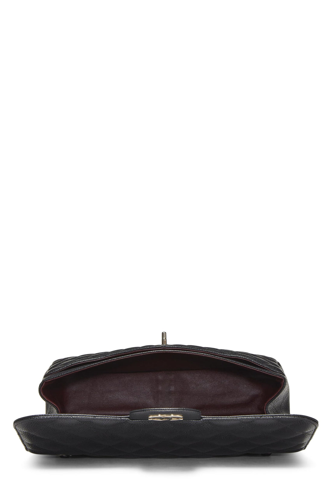 Chanel,  Black Quilted Caviar New Classic Double Flap Jumbo, Black