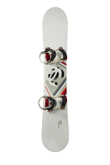 Chanel,  White Fiberglass 'CC' Sportline Snowboard, White