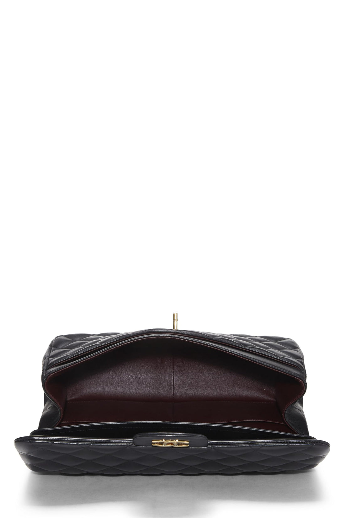Chanel,  Black Quilted Lambskin New Classic Double Flap Jumbo, Black