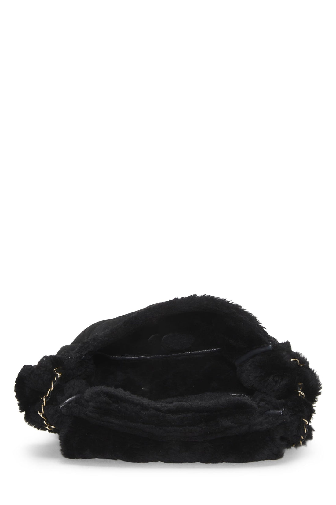 Chanel,  Black Shearling Shoulder Bag Small, Black