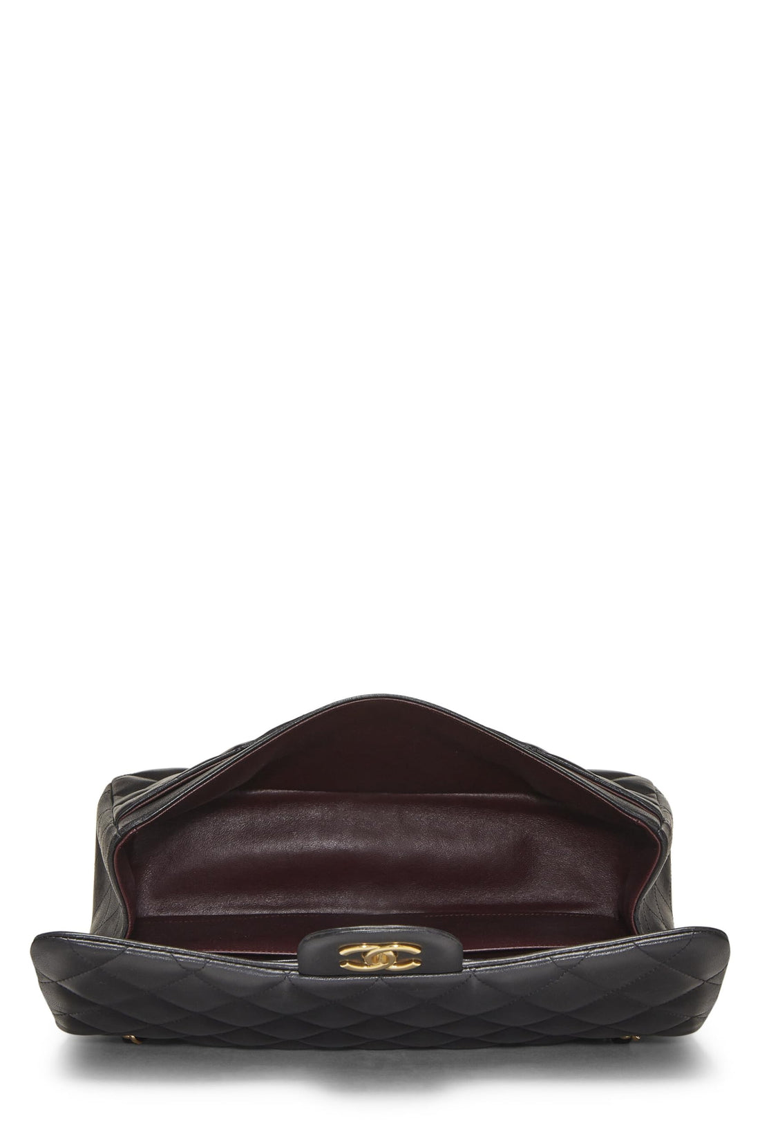 Chanel,  Black Quilted Lambskin New Classic Double Flap Jumbo, Black