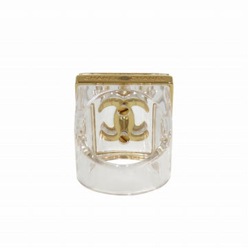 CHANEL Ring plastic gold COCO Mark