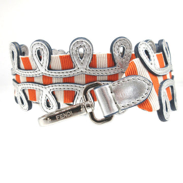 FENDI Shoulder strap Canvas, Leather Orange Strap you