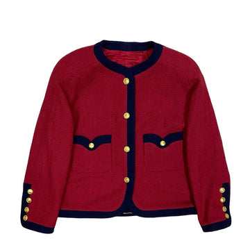 CHANEL setup wool Red 34
