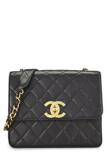 Chanel,  Black Lambskin Big 'CC' Square Flap, Black