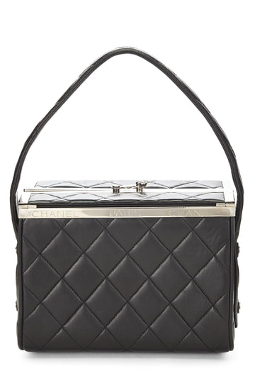 Chanel,  Black Quilted Lambskin Box Vanity Small, Black