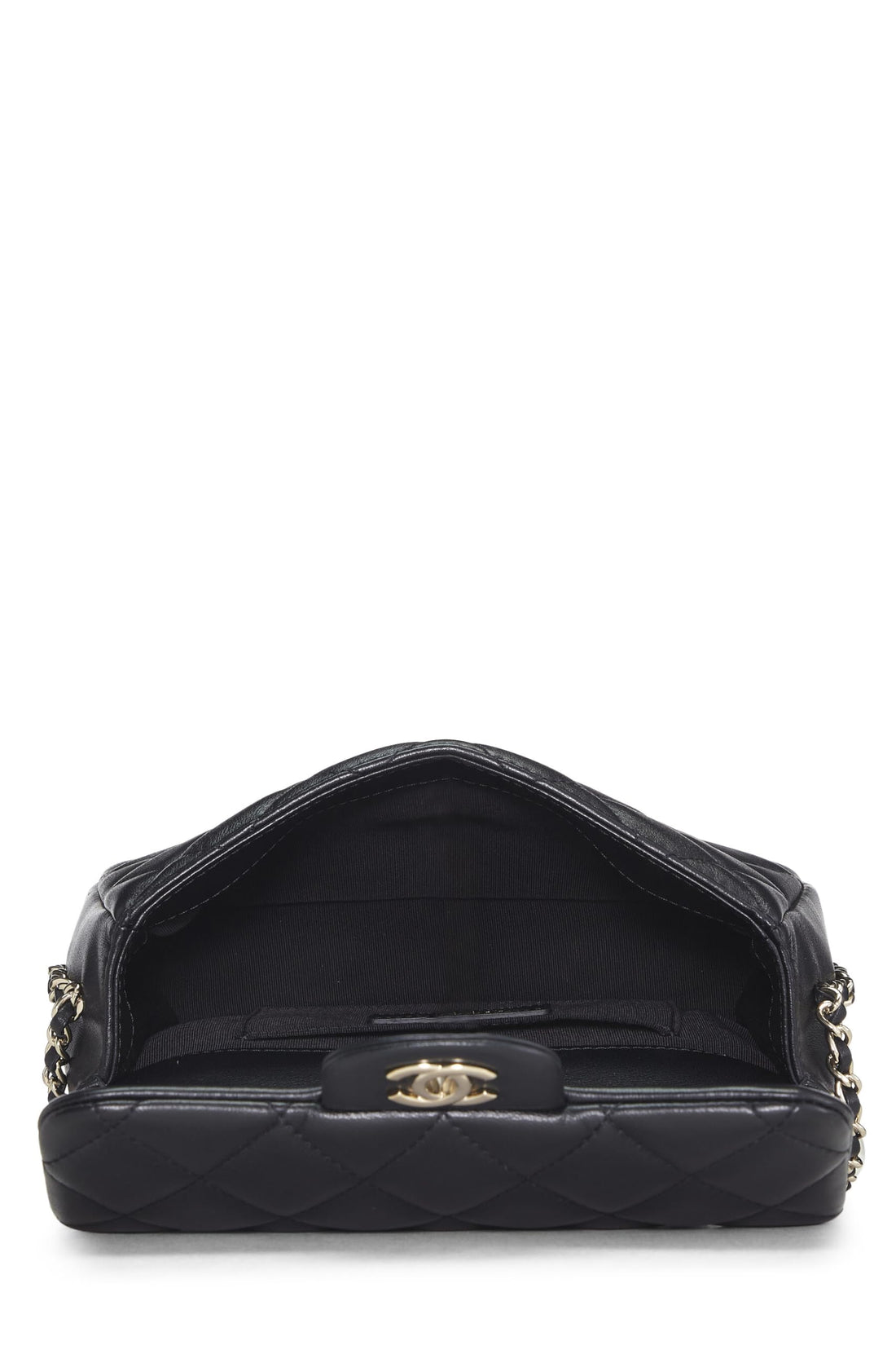 Chanel,  Black Lambskin My Precious Pearls Flap Bag Small, Black