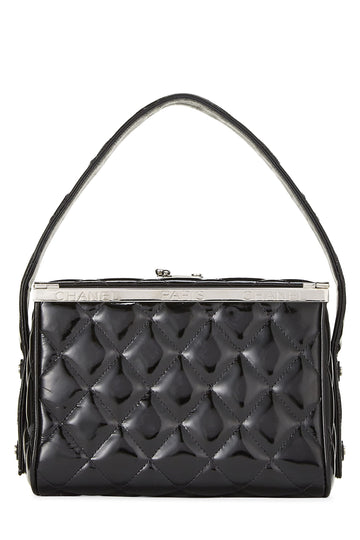 Chanel,  Black Patent Leather Box Bag, Black