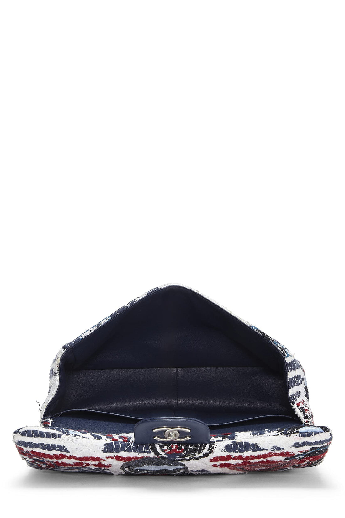 Chanel,  Multi Quilted Tweed New Classic Double Flap Jumbo, Multi