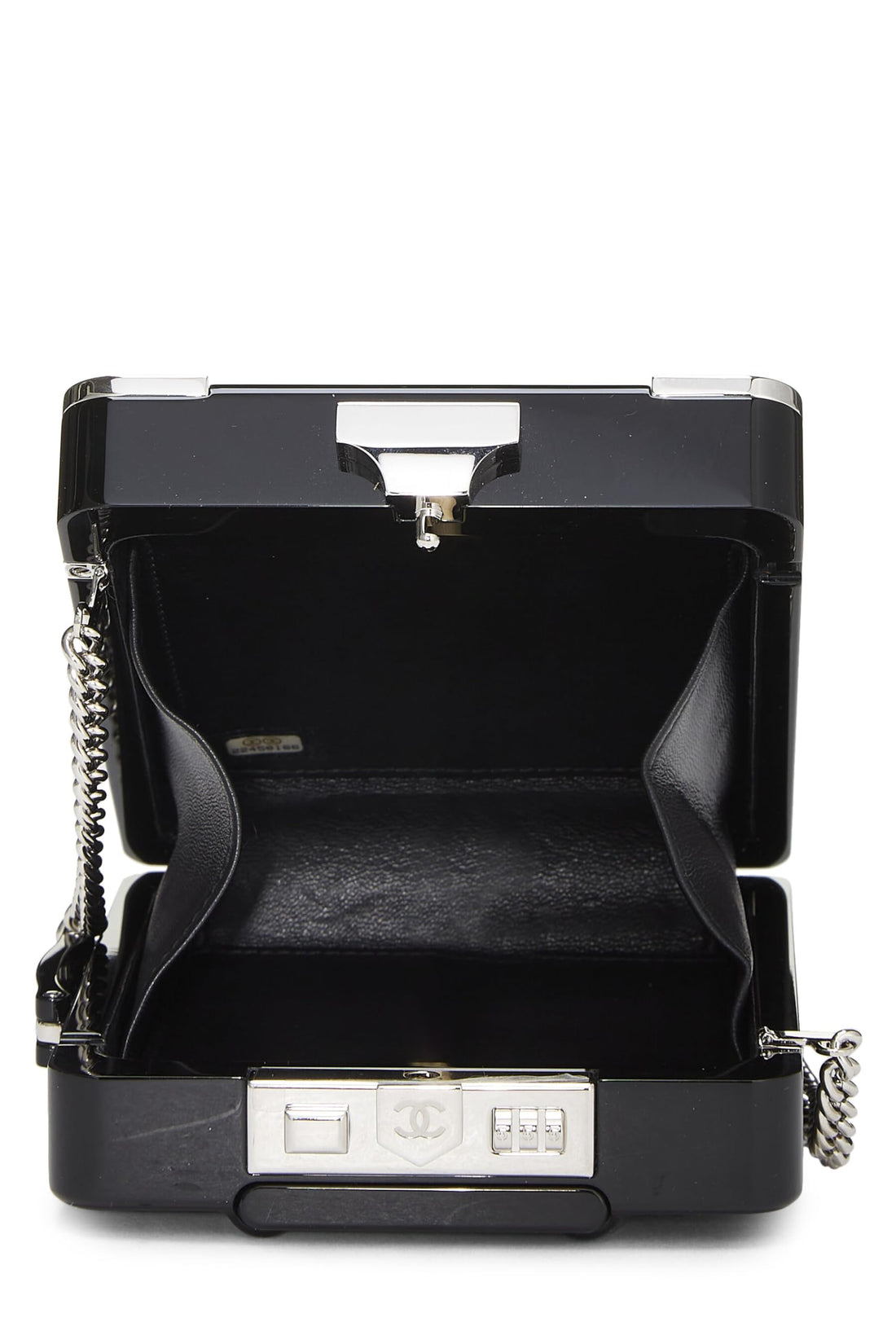 Chanel,  Lambskin & Perspex Evening In The Air 'CC' Trolley Minaudière Chain Clutch, Multi