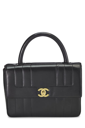 Chanel,  Black Vertical Lambskin Kelly, Black