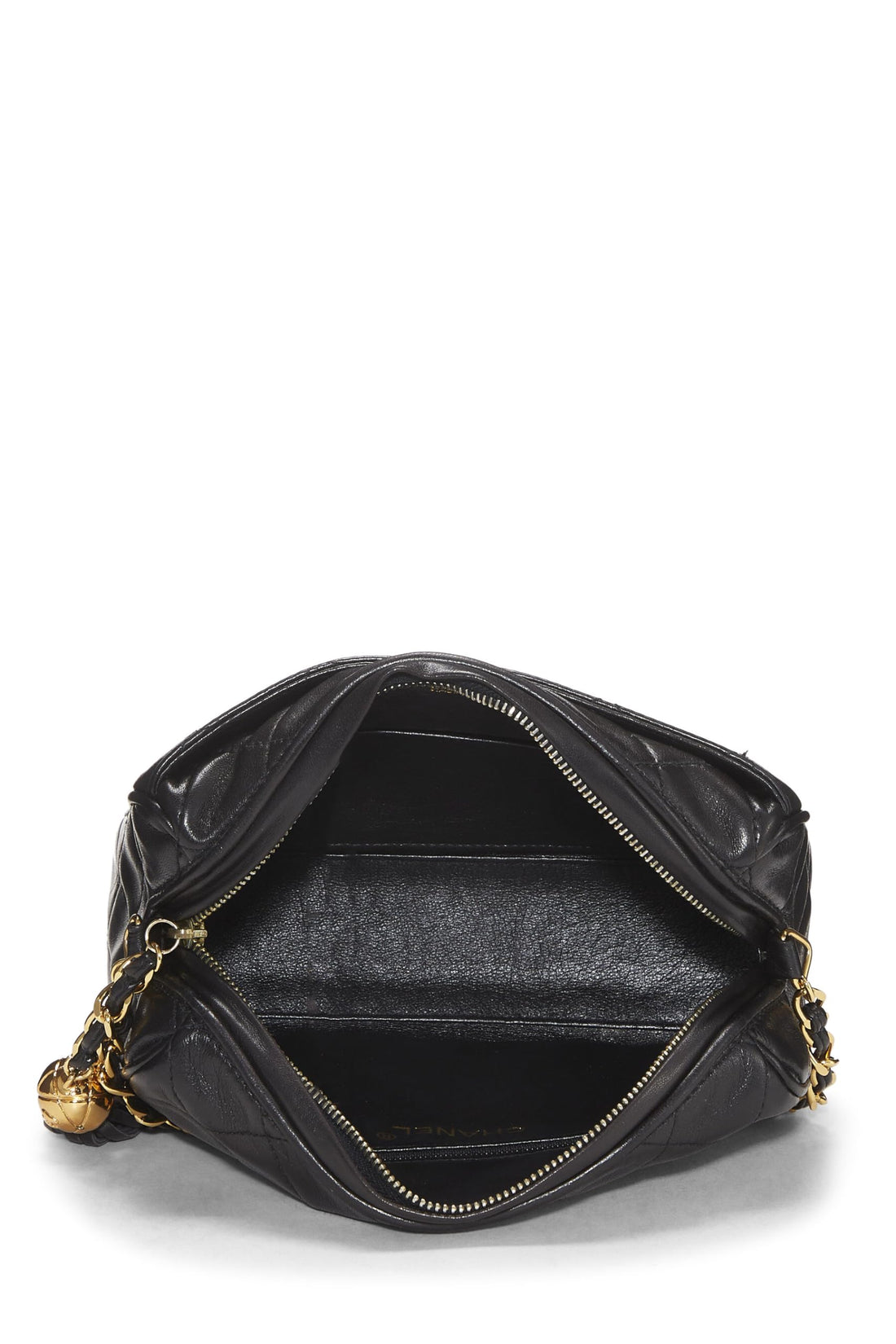 Chanel,  Black Lambskin Pocket Camera Bag Mini, Black