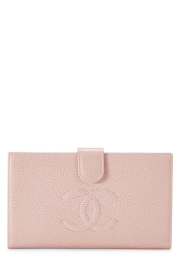 Chanel,  Pink Caviar Timeless 'CC' Long Wallet, Pink