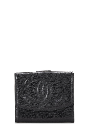 Chanel,  Black Lambskin Timeless 'CC' Wallet, Black