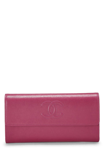 Chanel,  Purple Calfskin 'CC' Long Wallet, Purple