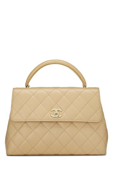 Chanel,  Beige Quilted Lambskin Kelly, Beige