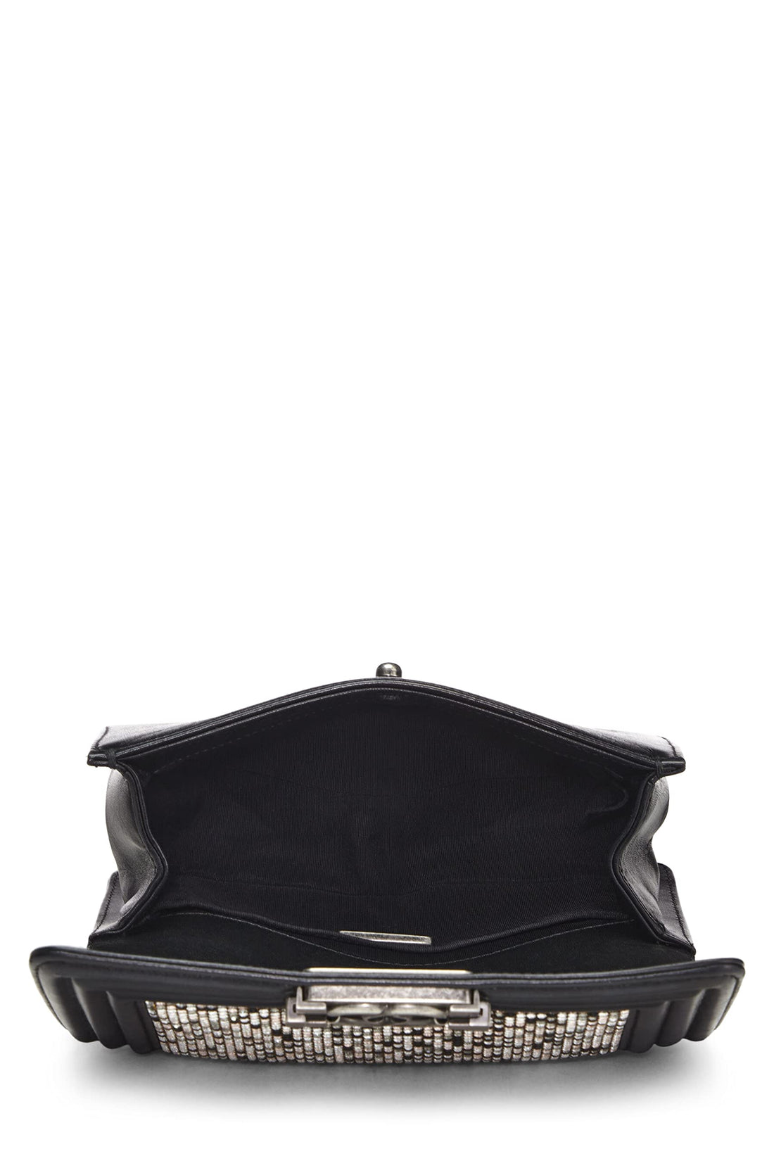 Chanel,  Black Embellished Swarovski Crystal Boy Bag Small, Black