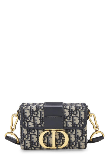 Dior, Navy Oblique Jacquard 30 Montaigne Box Bag, Navy