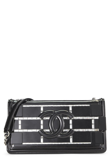 Chanel,  Black Patent Leather Boy Brick Flap, Black