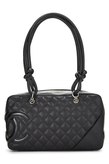Chanel,  Black Calfskin Cambon Bowler, Black
